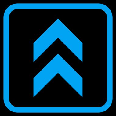 Vektör simgesi bir çerçeve içinde yukarı kayması