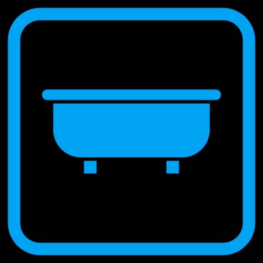 Küvet vektör simgesi bir çerçeve içinde