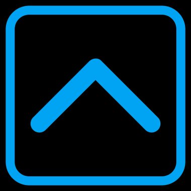 Yön yukarı vektör simgesi bir çerçeve içinde