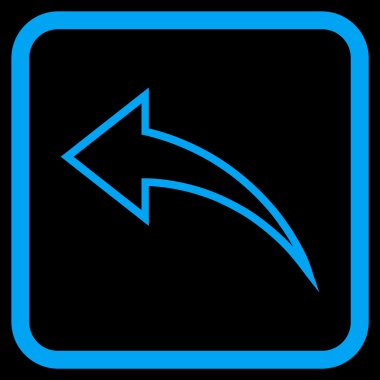 Vektör simgesi bir çerçeve içinde geri al