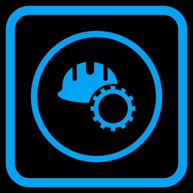 Geliştirme işçisi vektör simgesi bir çerçeve içinde