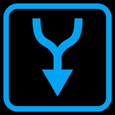 Vektör simgesi bir çerçeve içinde aşağı ok birleştirmek