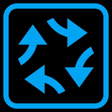 Oklar vektör simgesi bir çerçevede girdap