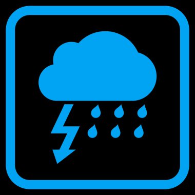 Fırtına vektör simgesi bir çerçeve içinde