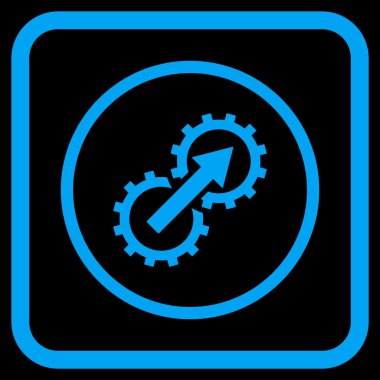 Dişli Tümleştirme vektör simgesi bir çerçeve içinde