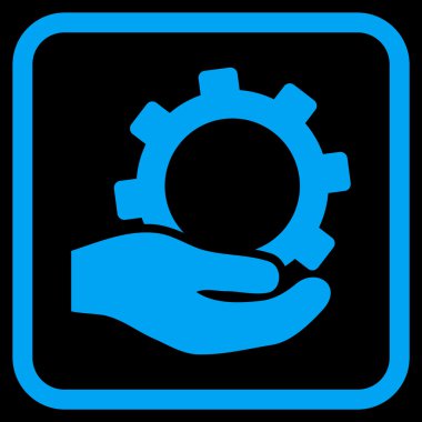 Hizmet vektör simgesi bir çerçeve içinde