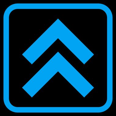 Vektör simgesi bir çerçeve içinde yukarı kayması