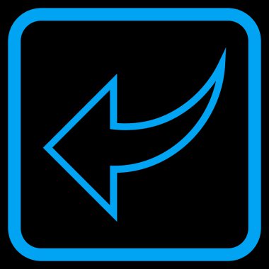 Vektör simgesi bir çerçeve içinde geri al