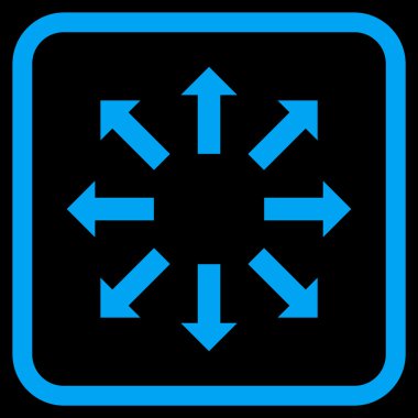 Oklar vektör simgesi bir çerçeve içinde patlayabilir