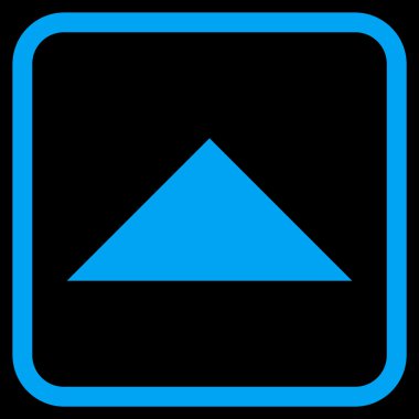 Vektör simgesi bir çerçeve içinde yukarı ok ucu