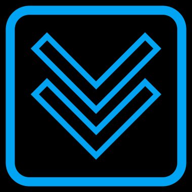 Vektör simgesi bir çerçeve içinde aşağı kaydır