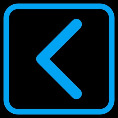 Yön sol vektör simgesi bir çerçeve içinde