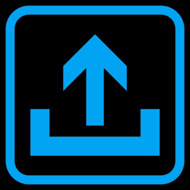 Vektör simgesi bir çerçeve içinde upload