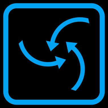 Oklar vektör simgesi bir çerçevede girdap