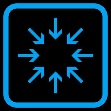 Basınç oklar bir çerçeve içinde simge vektör