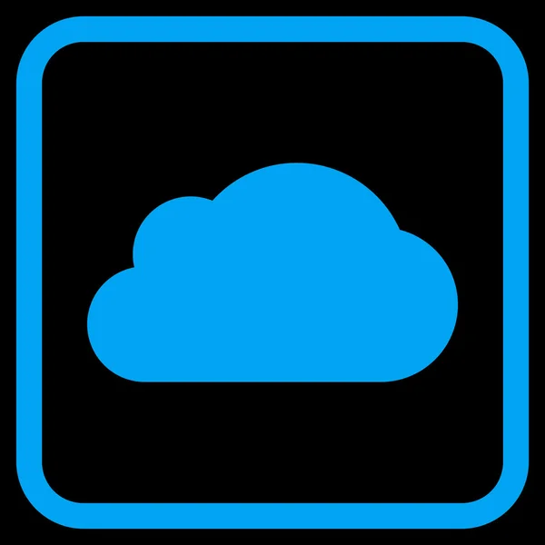 Ícone de vetor de nuvem em um quadro — Vetor de Stock