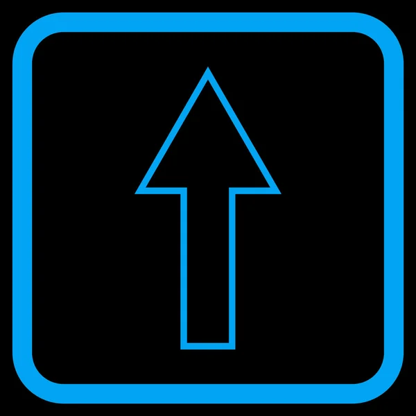 Flèche vers le haut Icône vectorielle dans un cadre — Image vectorielle
