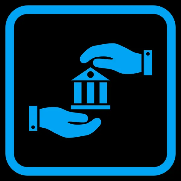 Bankdienstleistungsvektorsymbol in einem Rahmen — Stockvektor