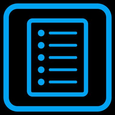 Liste sayfa vektör simgesi bir çerçeve içinde