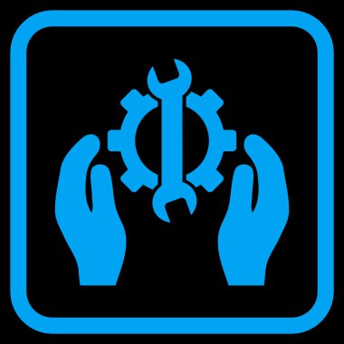 Onarım hizmeti vektör simgesi bir çerçeve içinde