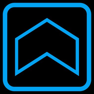 Vektör simgesi bir çerçeve içinde yukarı ok ucu