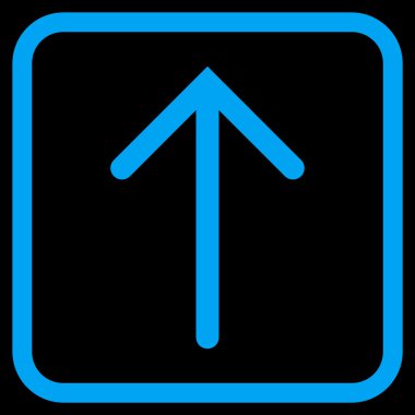 Vektör simgesi bir çerçeve içinde yukarı ok