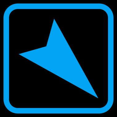 Ok ucu sağ aşağı vektör simgesi bir çerçeve içinde