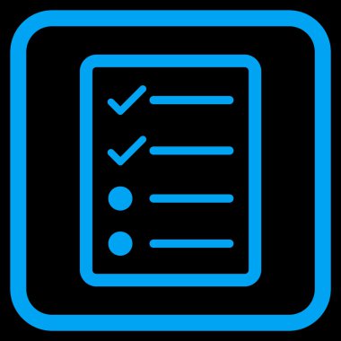 Denetim listesi sayfa vektör simgesi bir çerçeve içinde