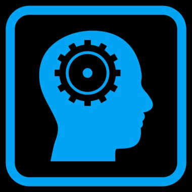 Akıl vektör simgesi bir çerçeve içinde