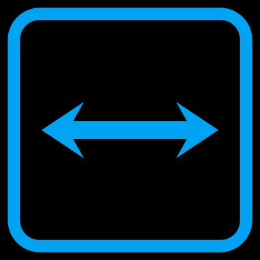 Yatay Çevir vektör simgesi bir çerçeve içinde