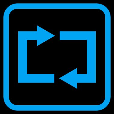 Exchange oklar bir çerçeve içinde simge vektör