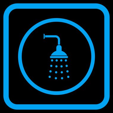 Duş vektör simgesi bir çerçeve içinde