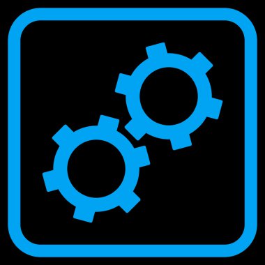 Gears'ı vektör simgesi bir çerçeve içinde