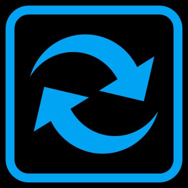 Oklar vektör simgesi bir çerçeve içinde yenileme