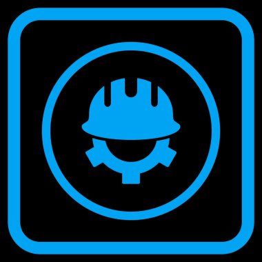 Geliştirme kask vektör simgesi bir çerçeve içinde