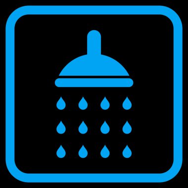 Duş vektör simgesi bir çerçeve içinde