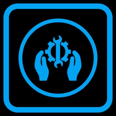 Onarım hizmeti vektör simgesi bir çerçeve içinde