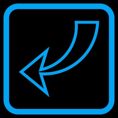 Vektör simgesi bir çerçeve içinde geri al