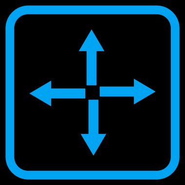 Genişletin okları vektör simgesi bir çerçeve içinde