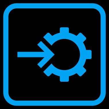 COG Tümleştirme vektör simgesi bir çerçeve içinde