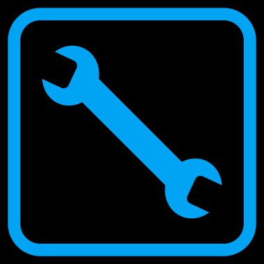 İngiliz anahtarı vektör simgesi bir çerçeve içinde