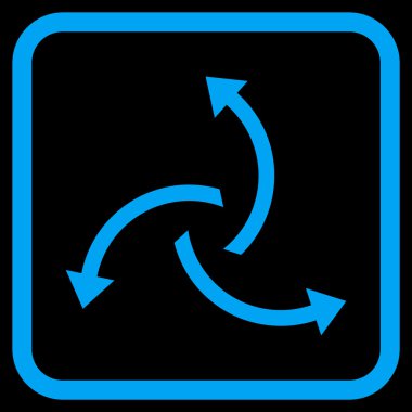 Santrifüj oklar bir çerçeve içinde simge vektör