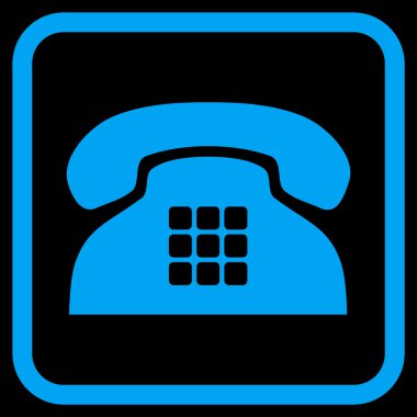 Sesi telefon vektör simgesi bir çerçeve içinde