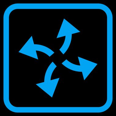 Santrifüj oklar bir çerçeve içinde simge vektör