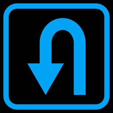 Geri vektör simge bir çerçevede açmak