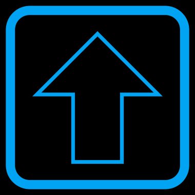 Vektör simgesi bir çerçeve içinde yukarı ok