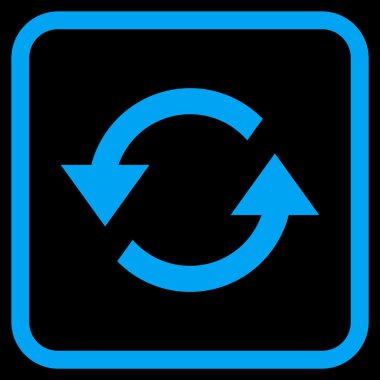 Oklar vektör simgesi bir çerçeve içinde yenileme