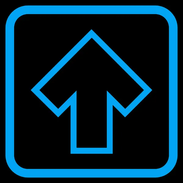 Felfelé vektor ikonjára a keretben — Stock Vector