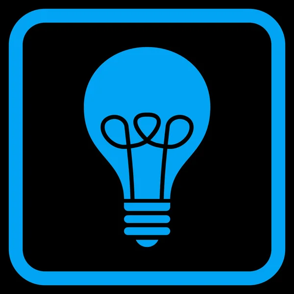 Lamp Bulb Vector Icon In a Frame — Stock Vector