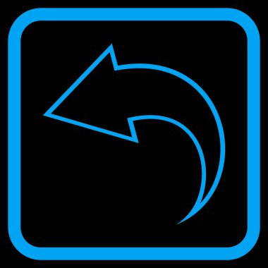 Vektör simgesi bir çerçeve içinde geri al